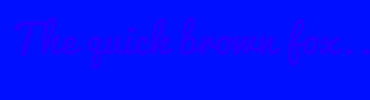 Image with Font Color 2000FF and Background Color 000FFF